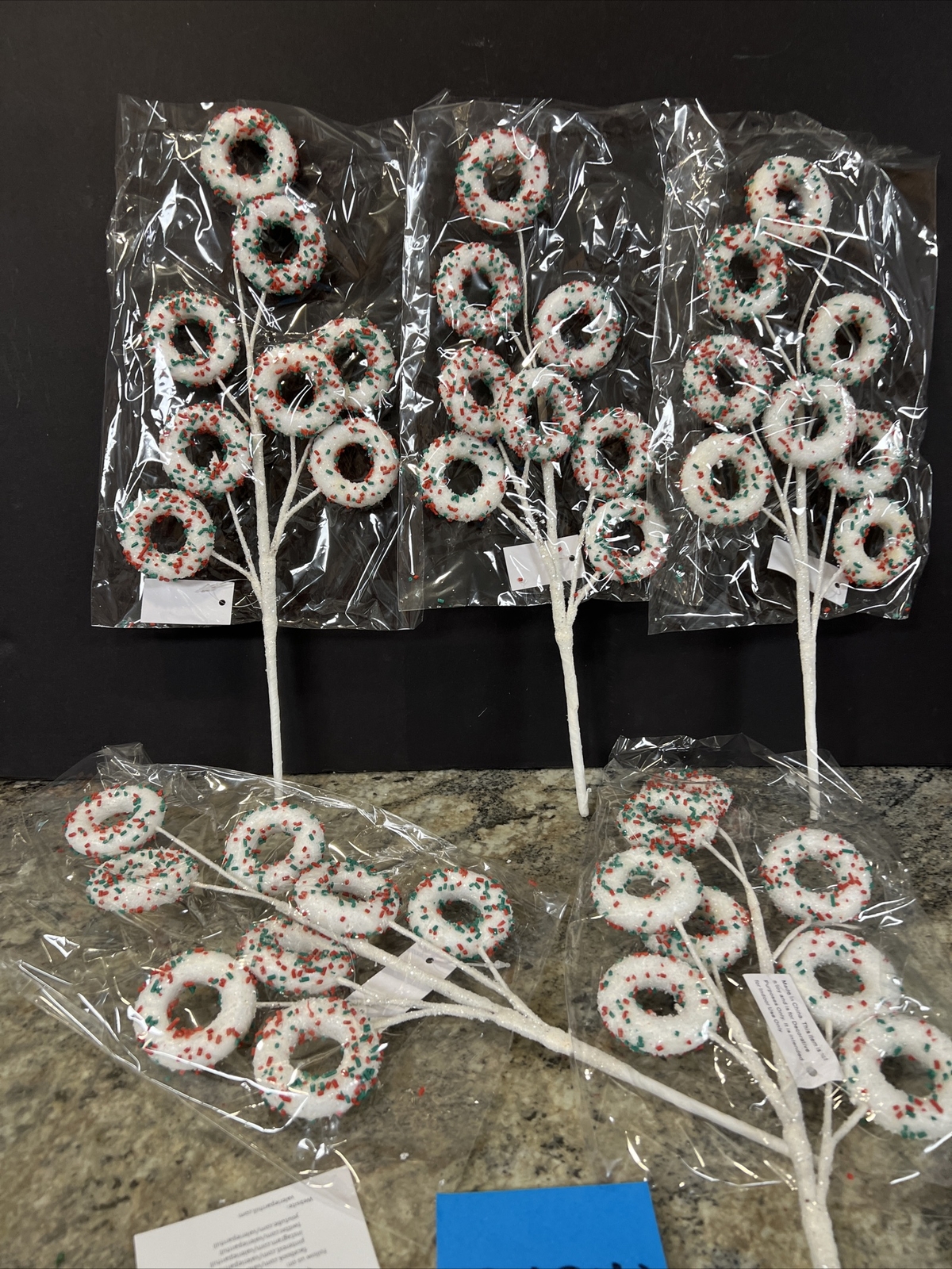 5 Sprinkle Treats Donut Doughnut 15.5” Picks Twig Spray Valerie Parr Hill Rare