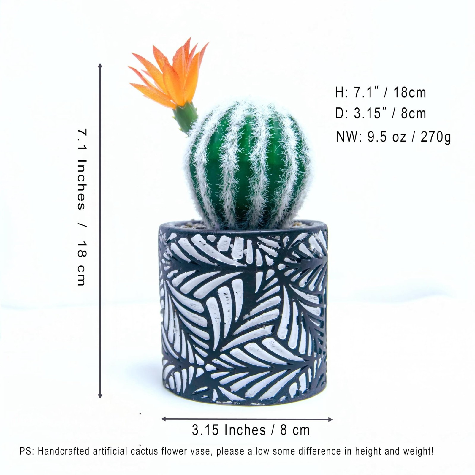Decorative Cactus Planter, Artificial Table Decor Cactus Flower, Cute Lovely …