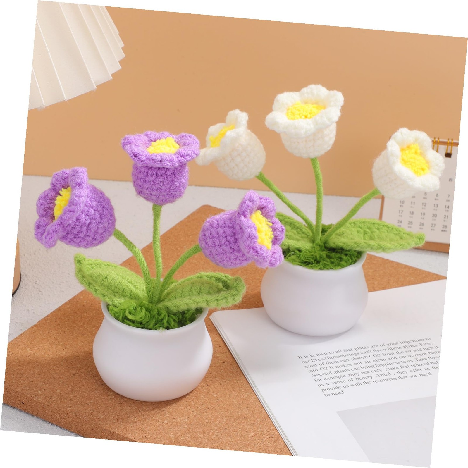 Crochet Lily of the Valley Flower Ornaments Handmade Knitted Artificial Flowe…
