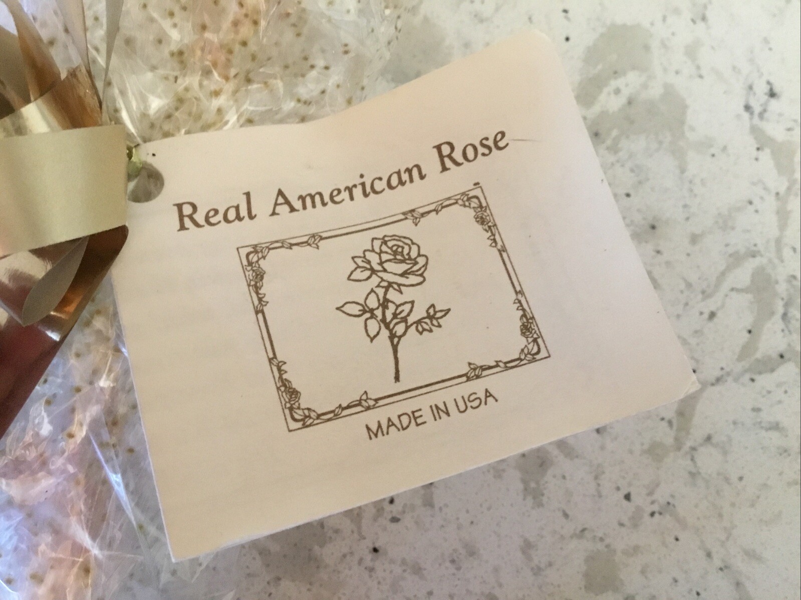 Real American Rose Electroformed & Finished In 24 karat Gold 11.5″ long