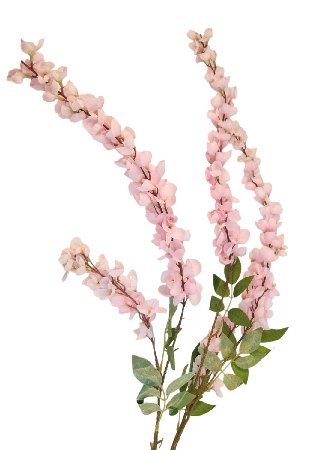 Blush Pink Wisteria Stem 43 Inch Artificial Hanging Flowers Silk Wisteria Spray