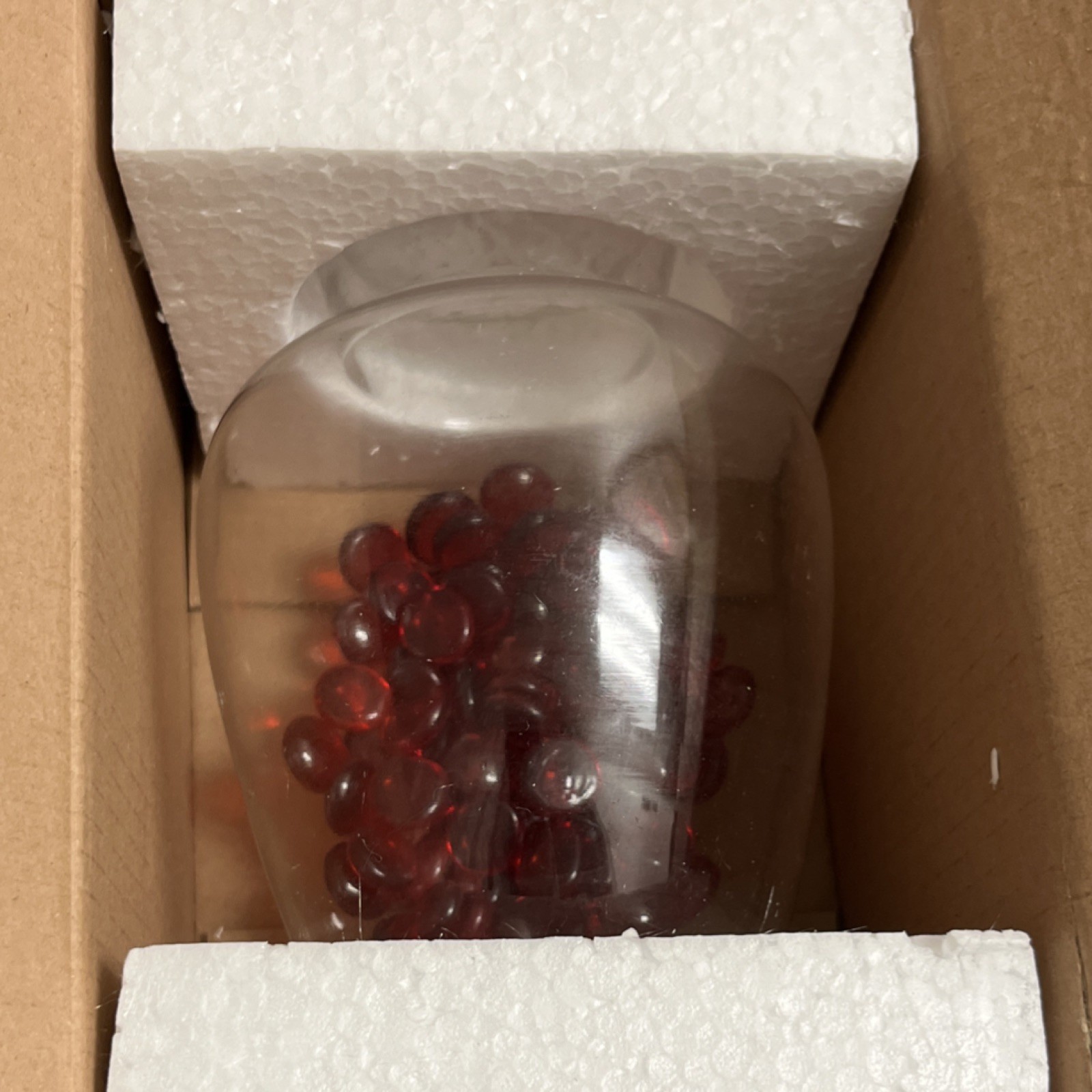 Eros Rose Bouquet Set of 6 Handmade Glass Roses in 8″ Vase Arrangement