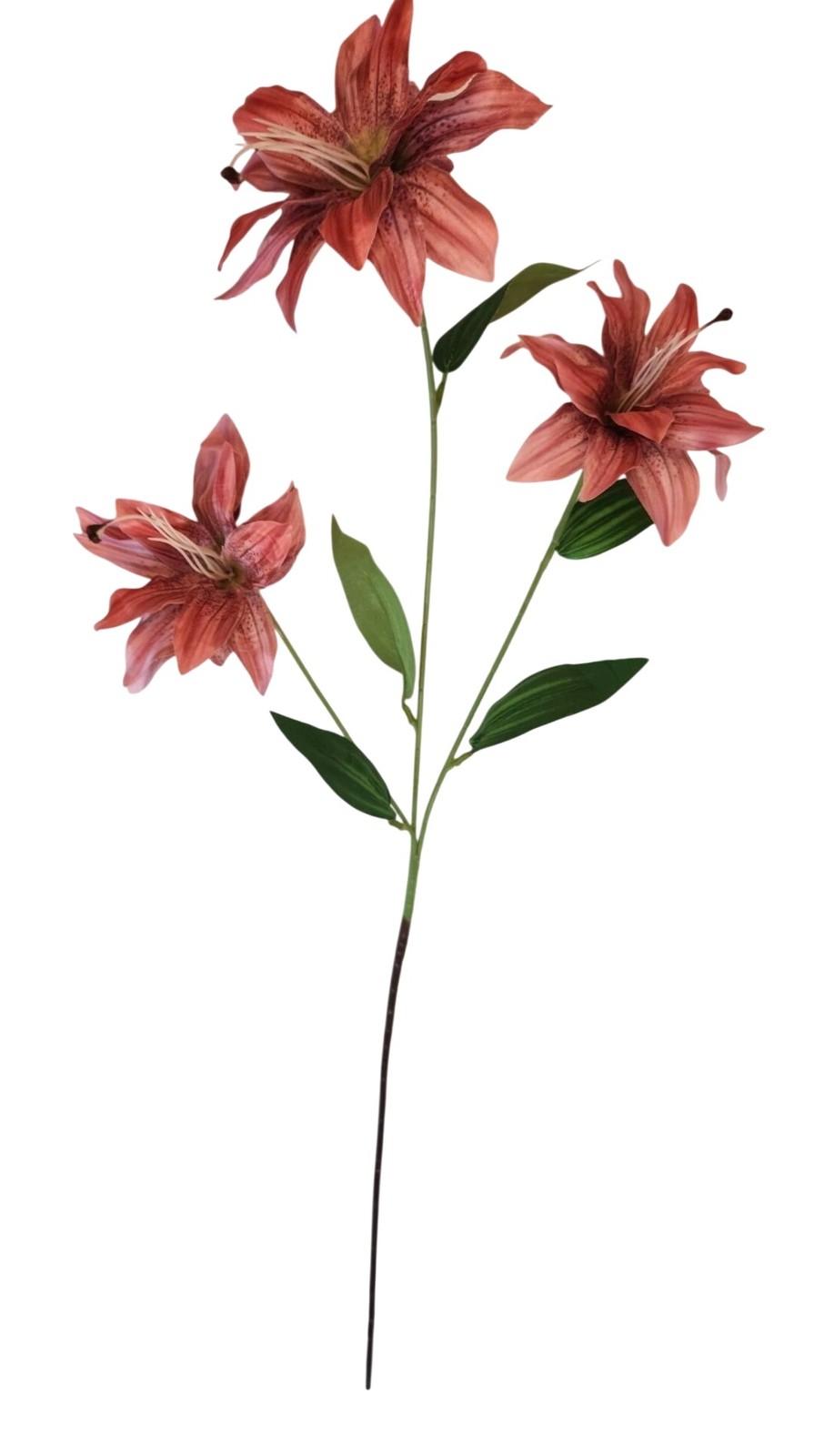 Luxury Artificial Tiger Lily Stem 34 Inch | Designer Artificial Silk Floral | Bl