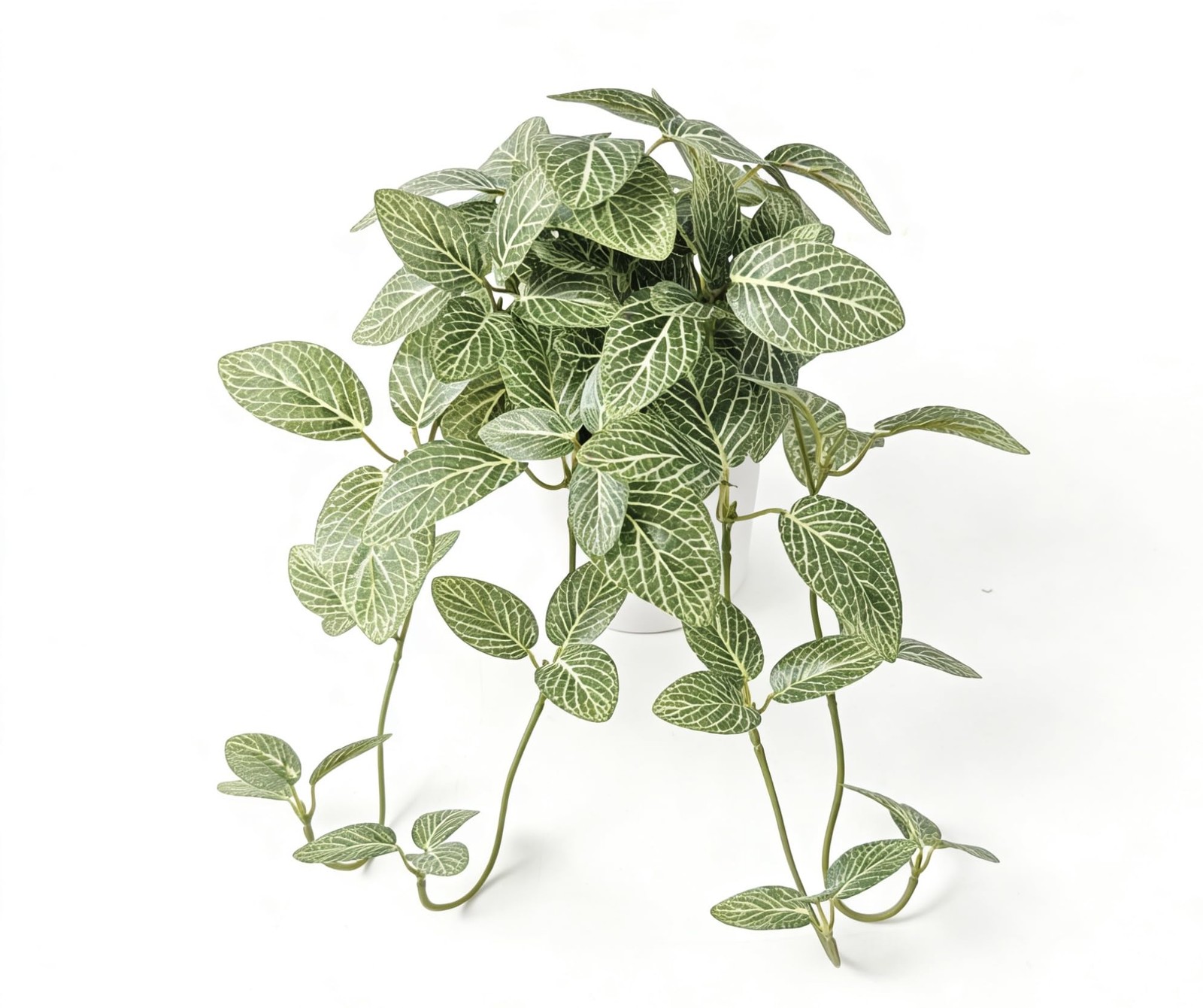 2 PCS Artificial Potted Plants 35cm Realistic Faux Greenery White Pot Decor