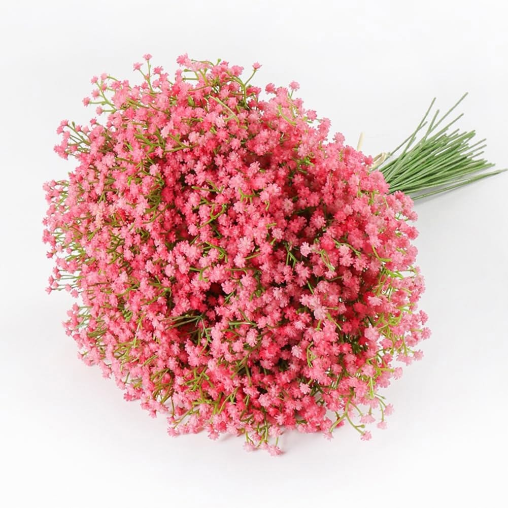 18Pcs Artificial Babys Breath Flowers Silk Gypsophila Wedding Bouquet Home Decor