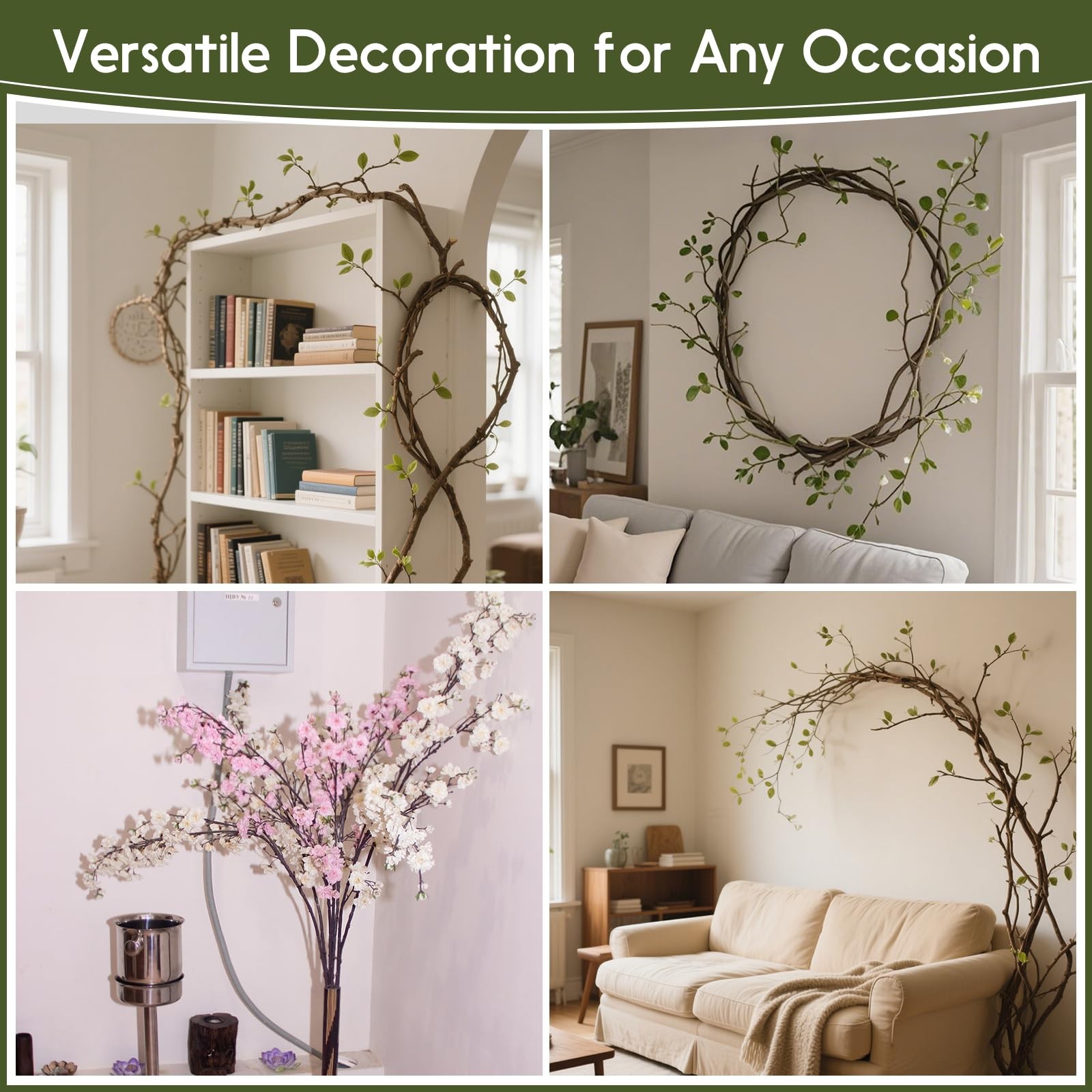 118 Inches Artificial Fake Tree Branches, Malleable Artificial Tree Branches …