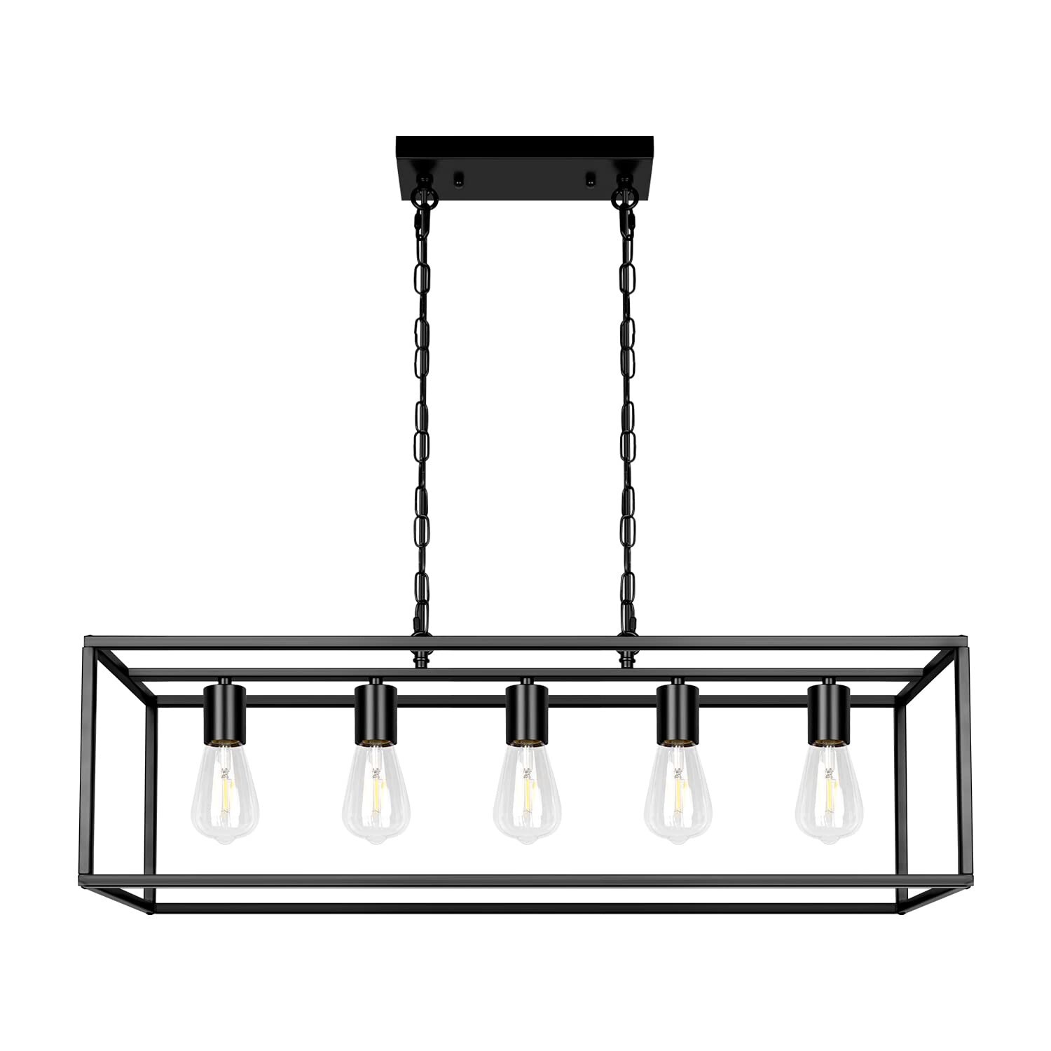Black Farmhouse Lightening 5 Light New Light Fixture , Kitchen Island Lighting