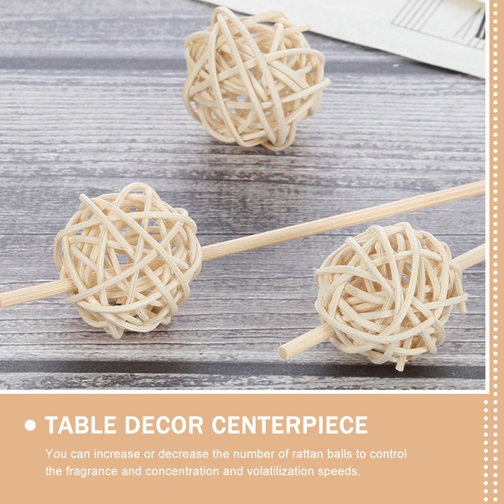 20Pcs Reusable Wicker Rattan Balls Aromatherapy Craft and Vase Decoration