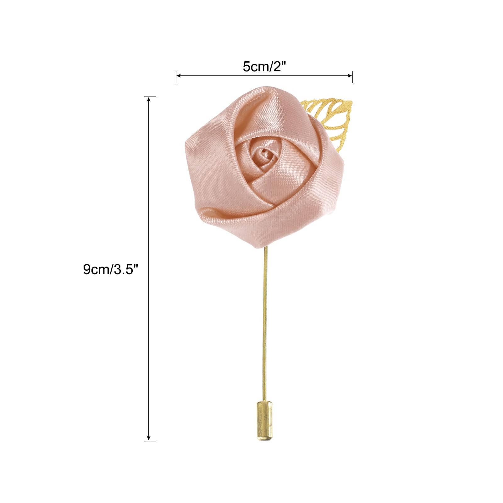10 Pcs Groom Boutonnieres Rose Boutonnieres Pins 2″x3.5″ for Men Wedding Cere…