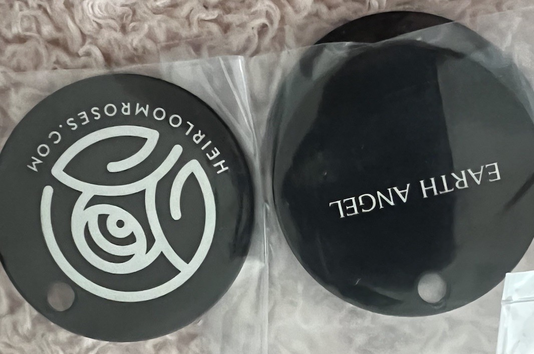 Heirloom Engraved Rose tags
