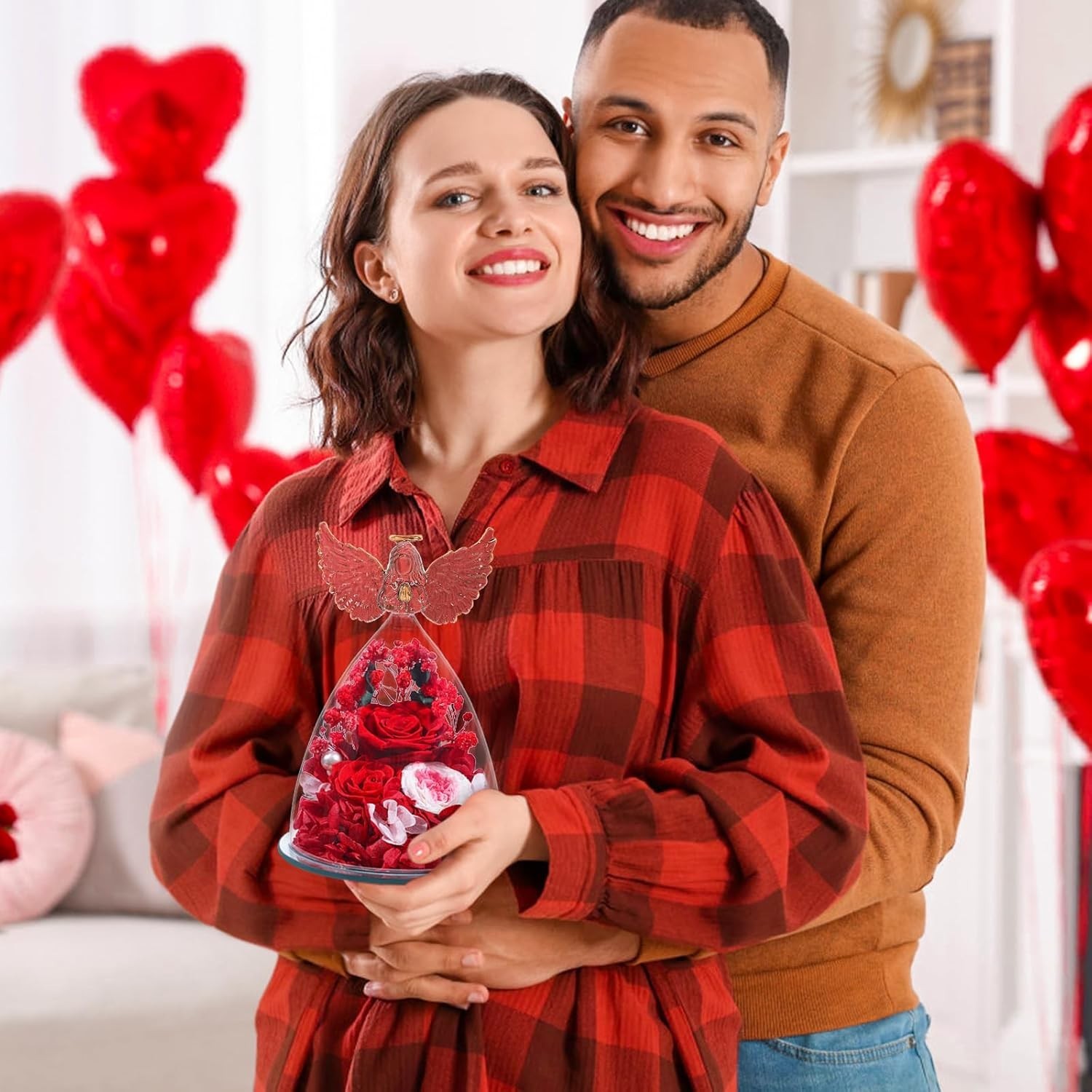 Valentines Day Gifts for Women Birthday Preserved Rose Forever Red