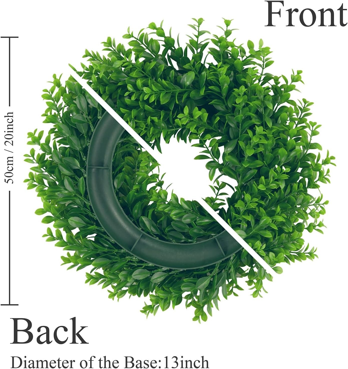 17inch Front Door Wreaths Artificial Spring Summer Greenery Hanging Garland f…