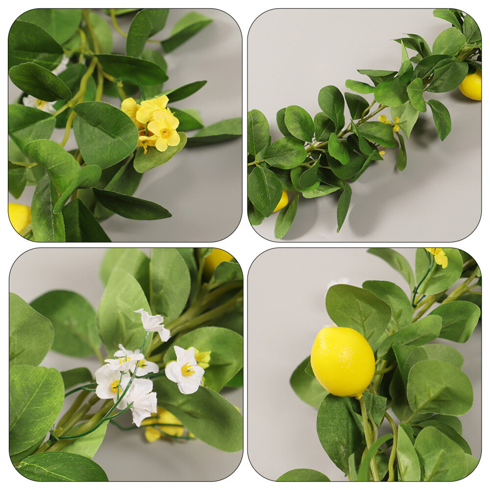 Artificial Lemon Rattan Decor Hanging Lemon Vine Decor Household Hanging