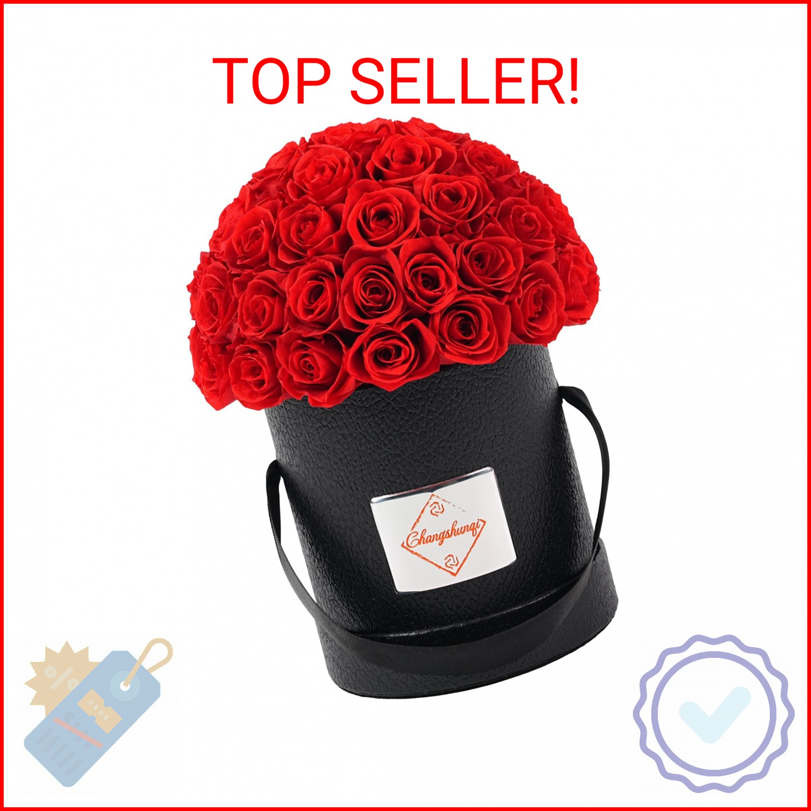 Changshunqi Flowers Roses Forever Gifts for Women – 49 Preserved Flowers Real Ro