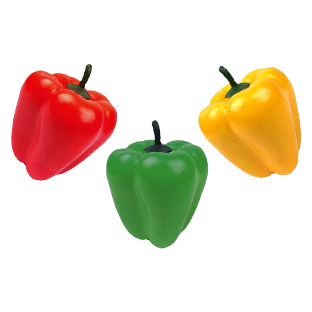 6Pcs Reusable Simulation Foam Chili Pepper Props Assorted Color for Party Decor