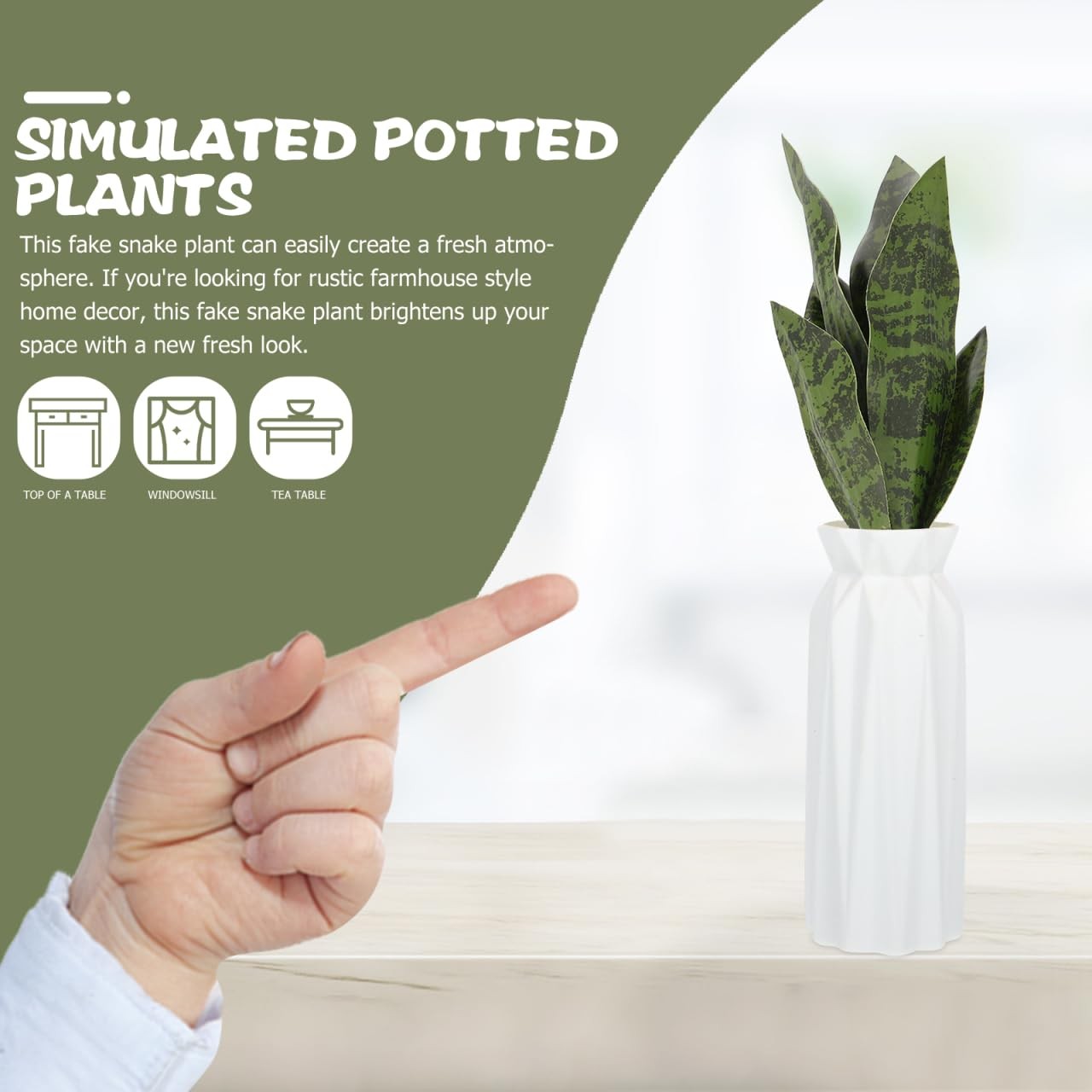 Artificial Sansevieria Plants Fake Snake Plant Faux Tropical Greenery Leaves …