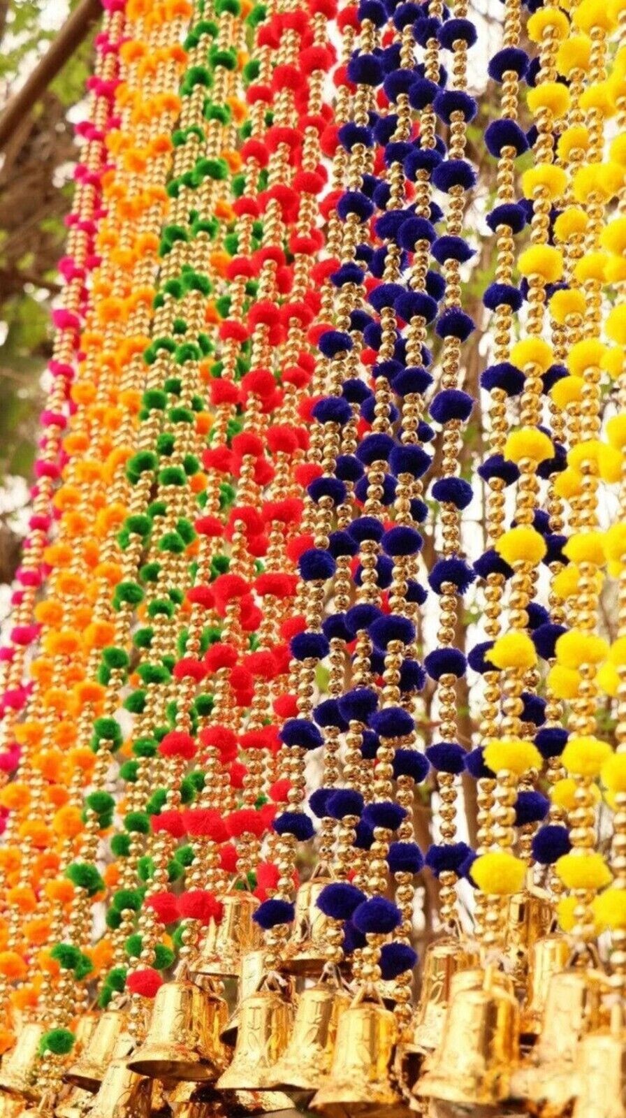 Wholesale Indian Mariold Strings Flower Garlands Indian Ceramony Wall