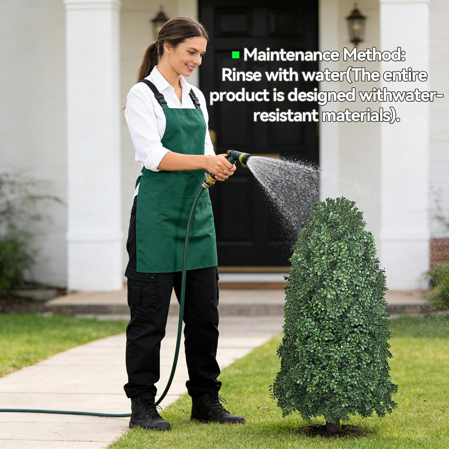 UV-Resistant Boxwood Topiary Bush 2-Pack – 3FT Outdoor Decor