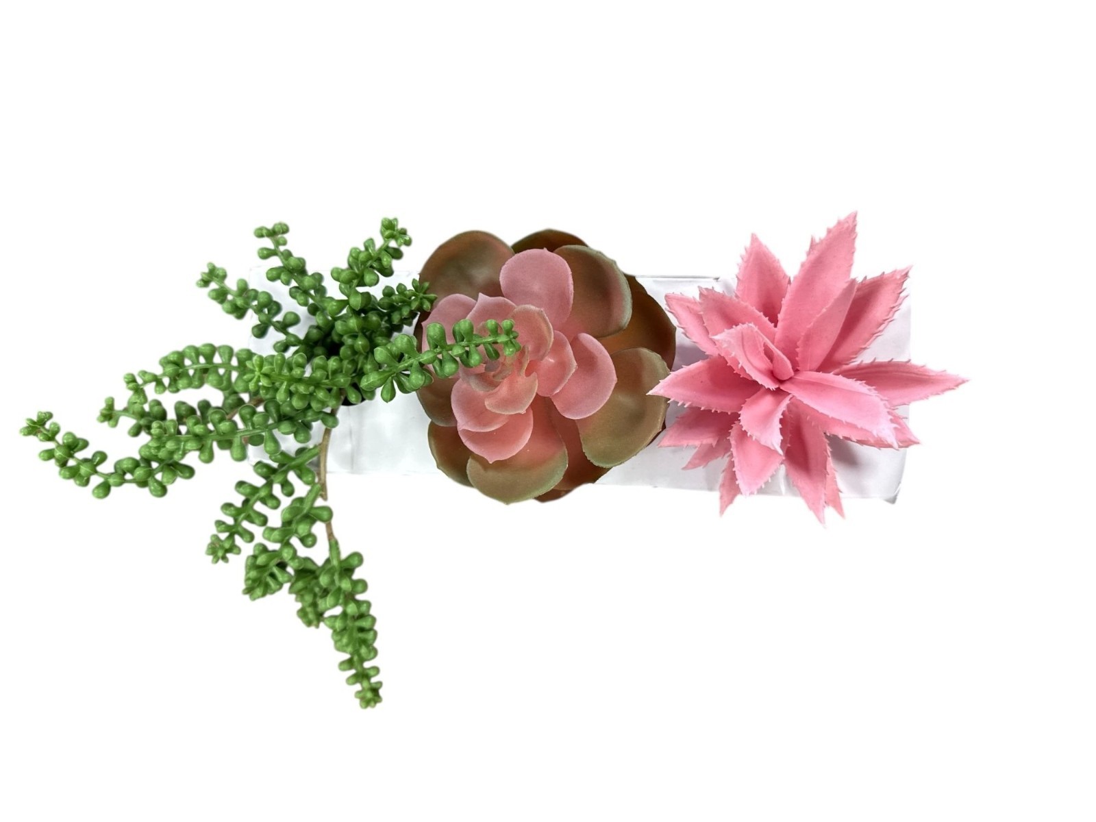 2pcs-ROOM ESSENTIALS Faux Succulents Artificial Plants Pink 3 pack