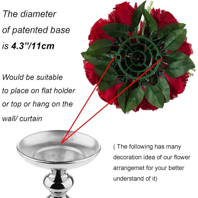 Flower Centerpieces for Tables Wedding: 10 Pcs Crimson Red Artificial Rose