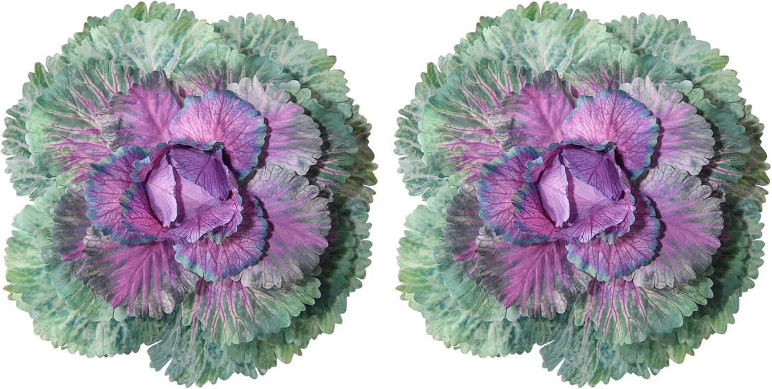 2PCS UV Resistant Faux Cabbage – Realistic Decorative Plants for Home & Garden