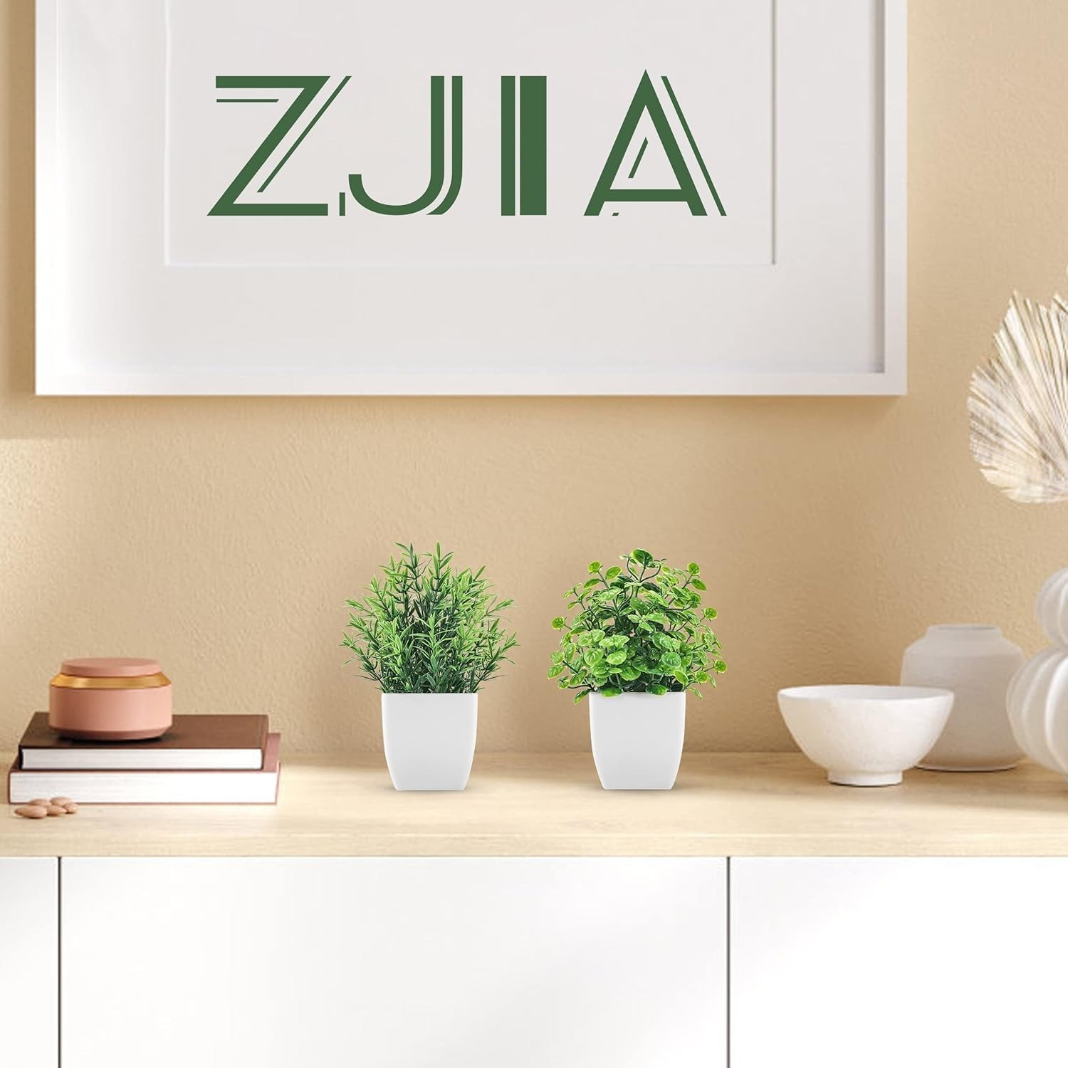 Realistic 2 Pack Faux Eucalyptus Plants – Dust & UV Resistant Indoor Decor