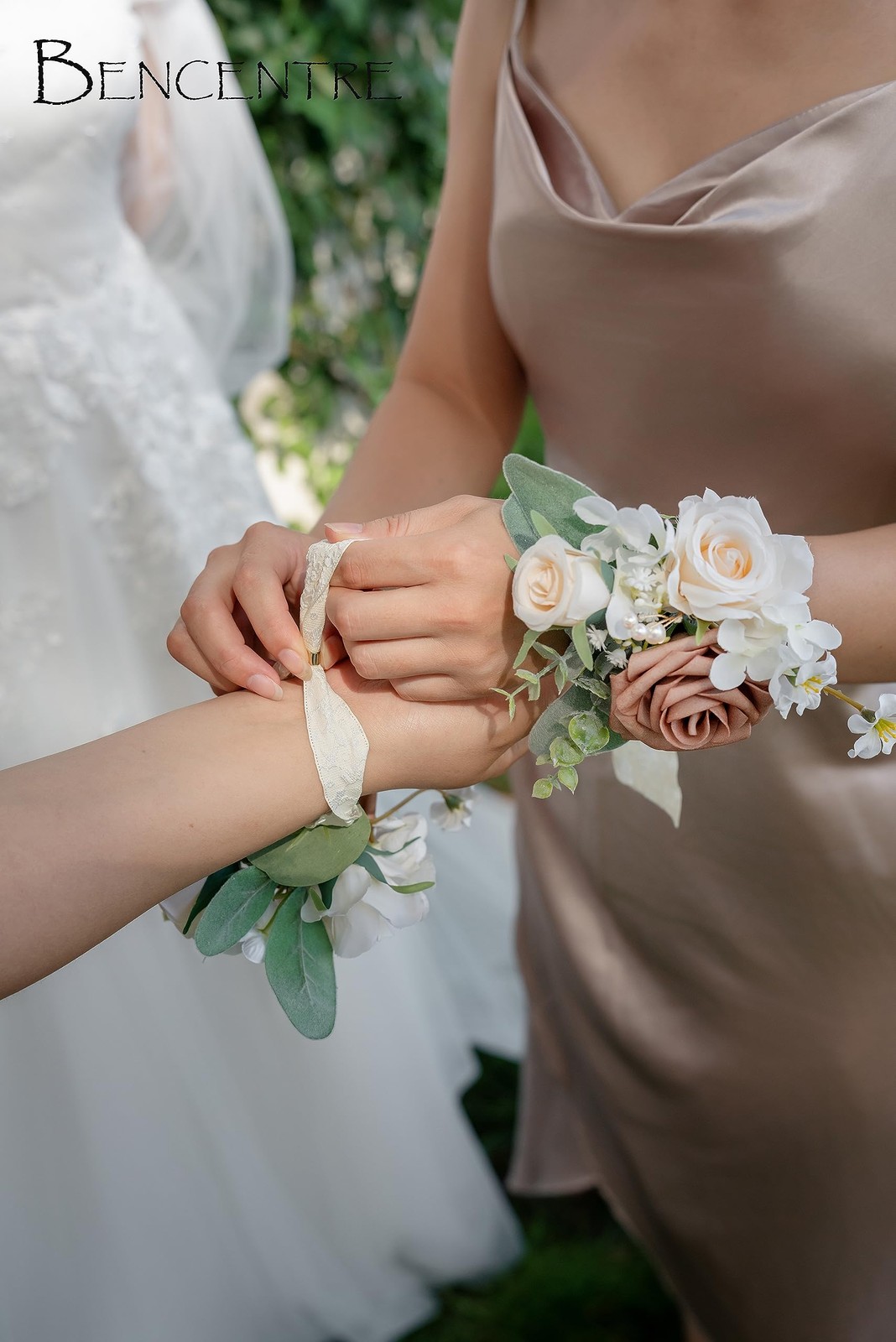 6 Set Dusty Rose Corsages Wedding Prom Party Hand Flower Decor Bridesmaid