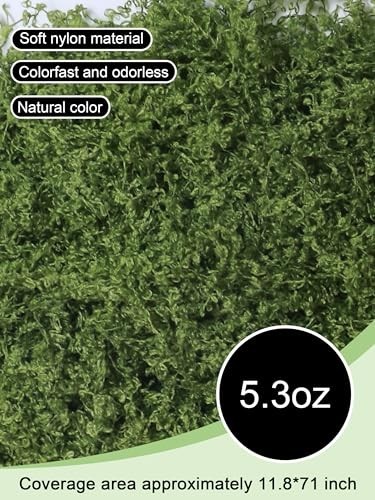 5.3oz Green Fake Moss Artificial Floral Moss Faux Plant for DIY Crafts Fairy Gar
