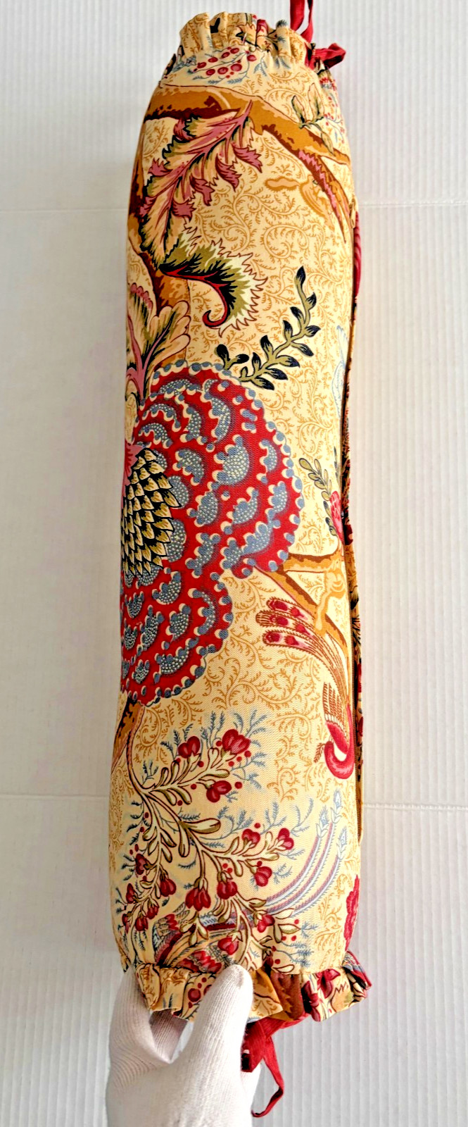Rose Tree Home Paisley Neck Roll Pillow Round Bolster Cotton Decorative Accent