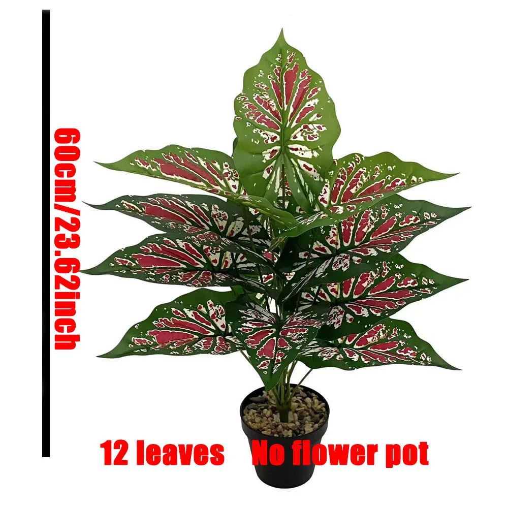 24 Artificial Green Fairy Taro Leaves Monstera Plant Indoor / Outdoor Decoration
