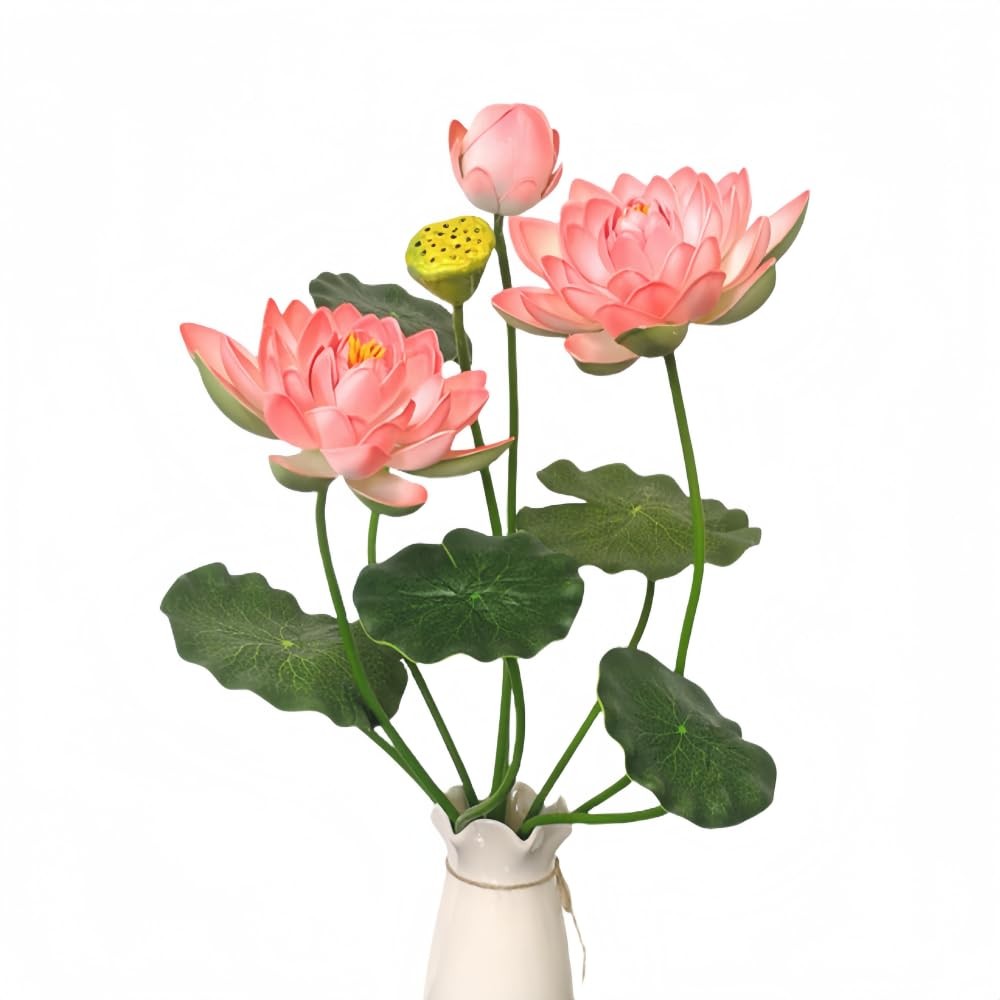 24″ Artificial Flower Household Decor Silk Realistic Faux Flower Picks Bouque…
