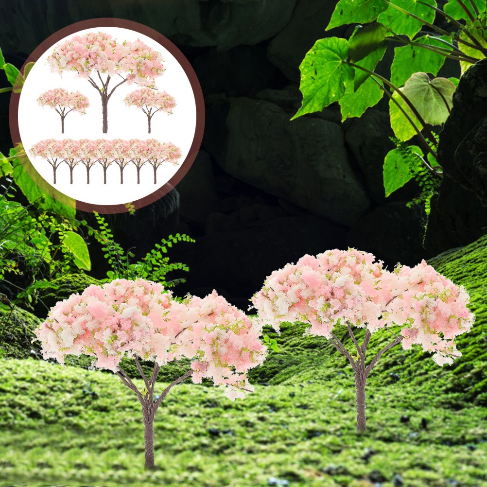 10pcs Artificial Flowers Fake Cherry Blossom Decorations Wedding Flower