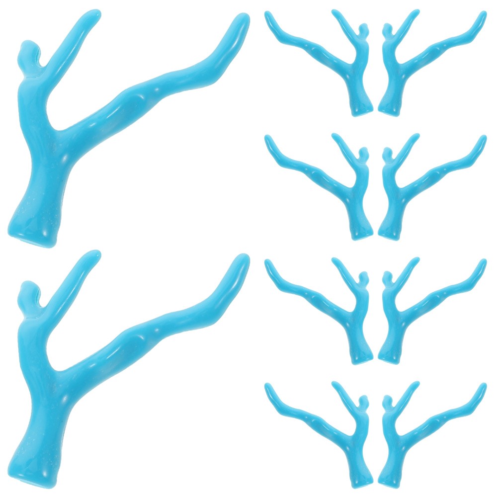 10 Pcs Hairpin Diy Material Decorative Acrylic Coral Artificial Twigs
