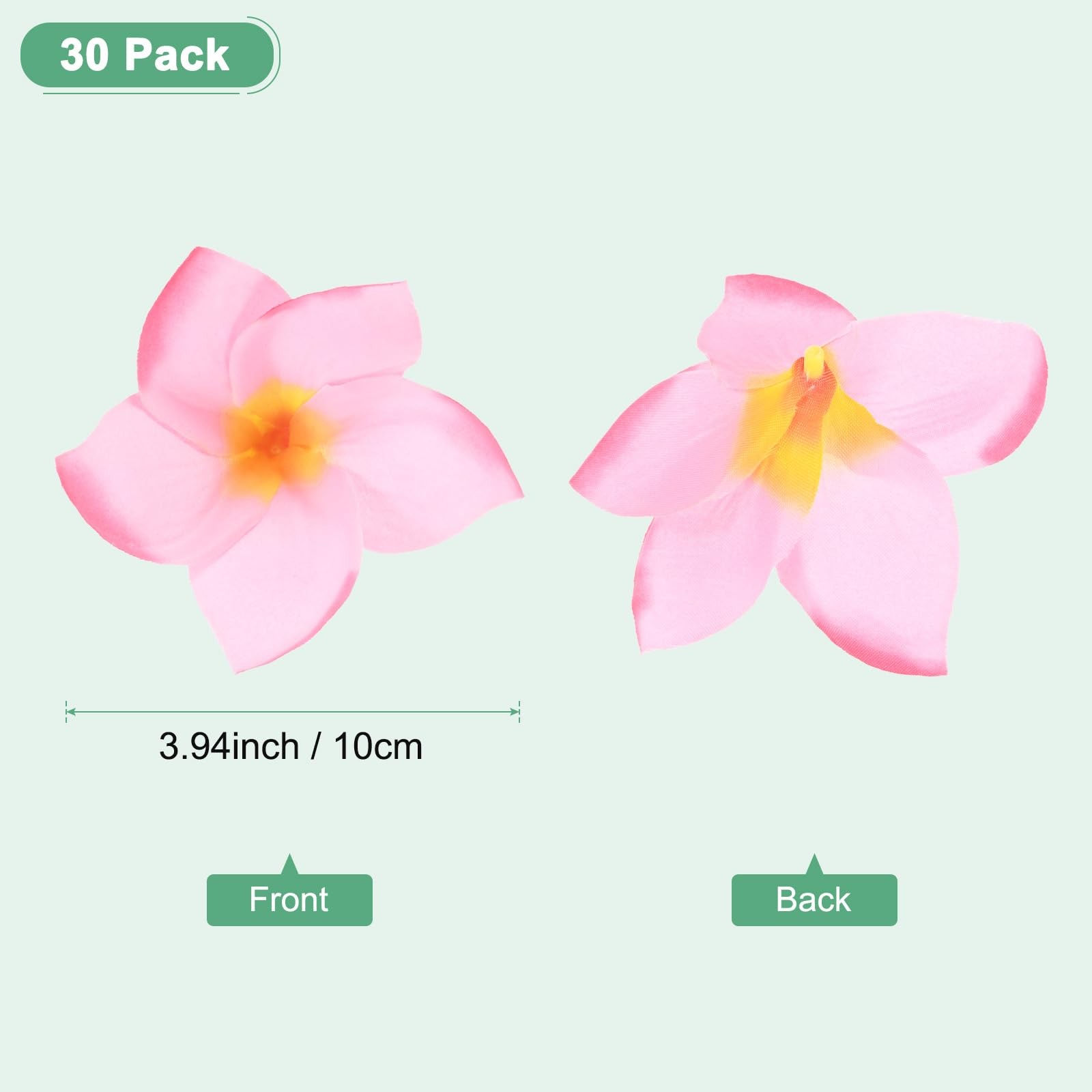 30-Pack Artificial Plumeria Flowers, Fake Silk Heads Flower Hawaiian Plumeria…