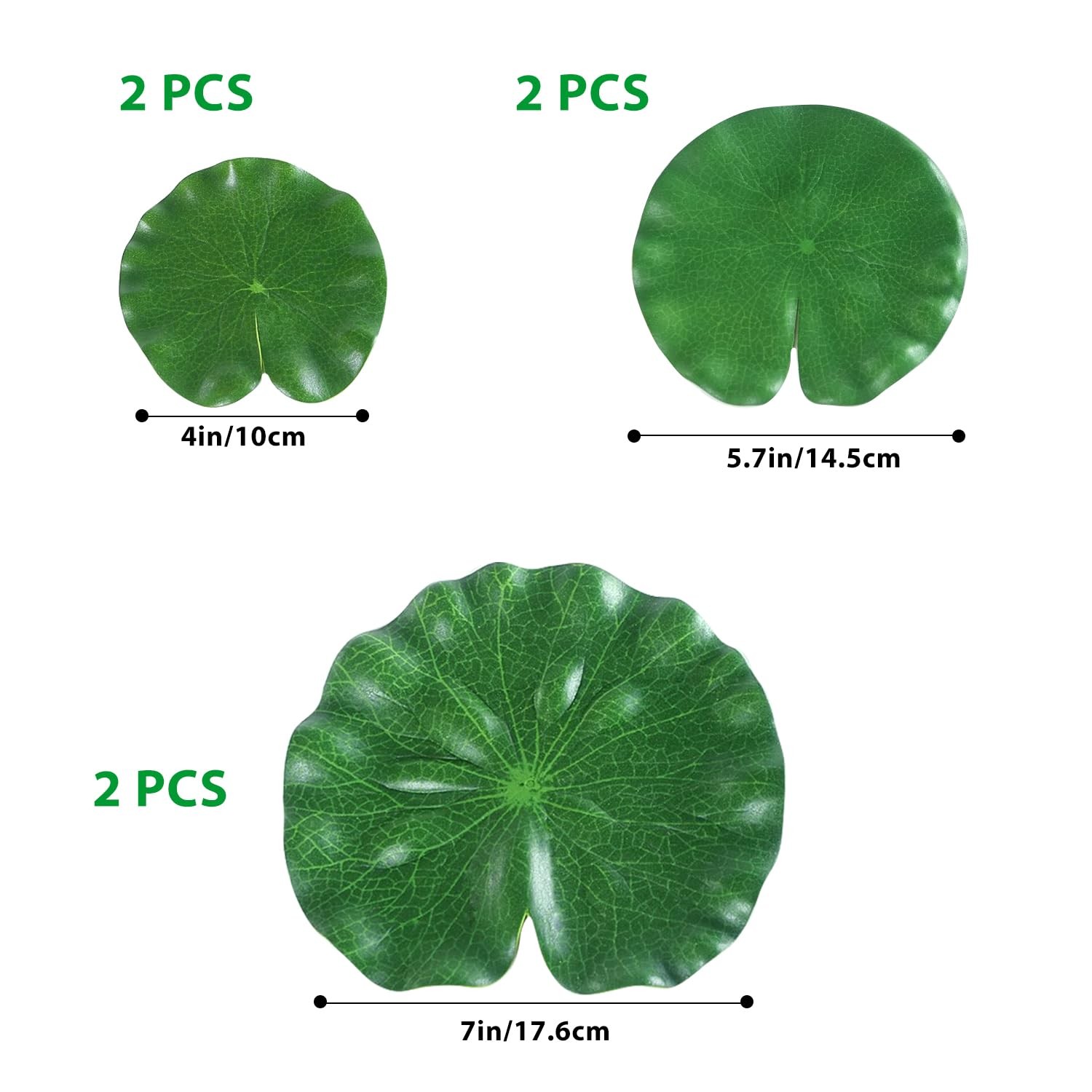 9PCS Artificial Floating Foam Lotus Flowers with Artificial Lotus Leaves: Lil…