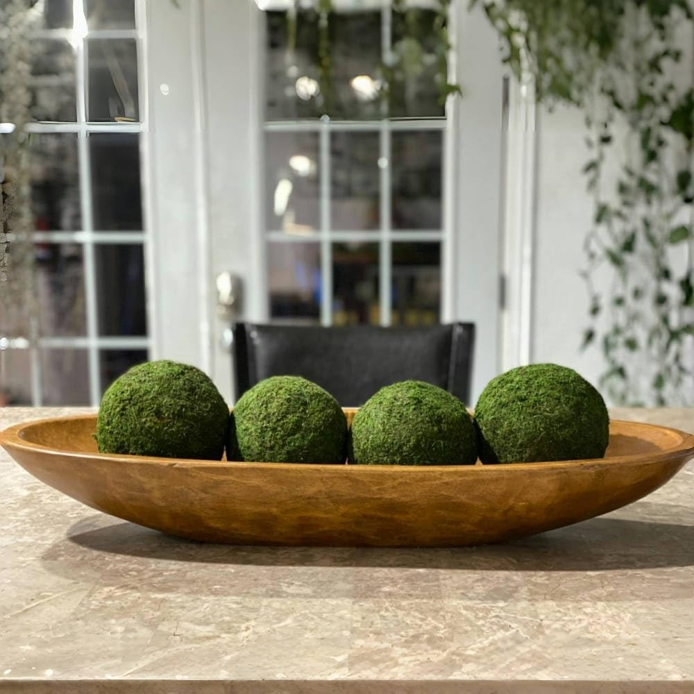 Large Decorative Moss Balls, 8 Pcs 3.5″ Green Dried Moss Spheres Ball, Greenery