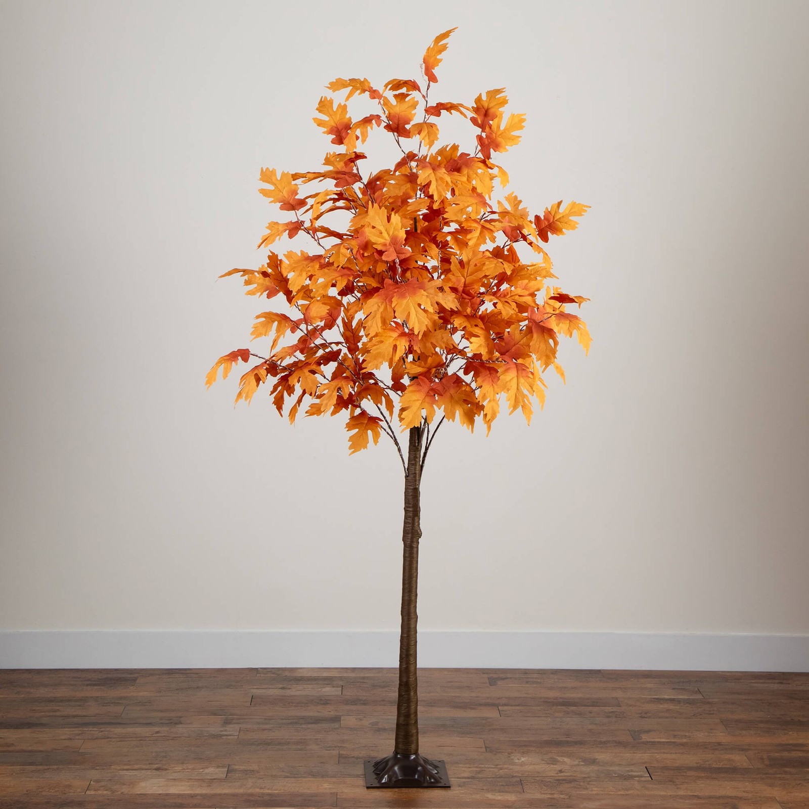 Nearly Natural 7ft Pre-Lit Autumn Maple Artificial FallTree w/450 Warm White LED