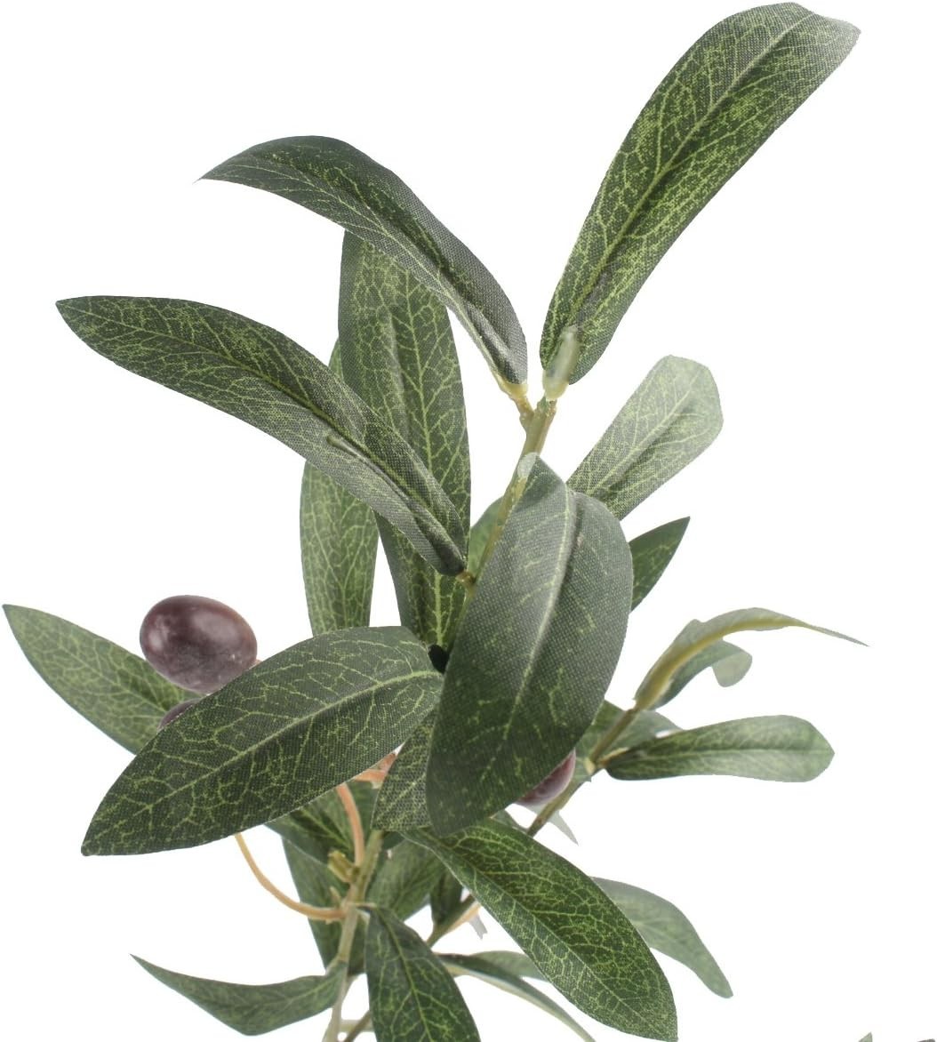 Faux Olive Branch Stems 5pc 28″ Green