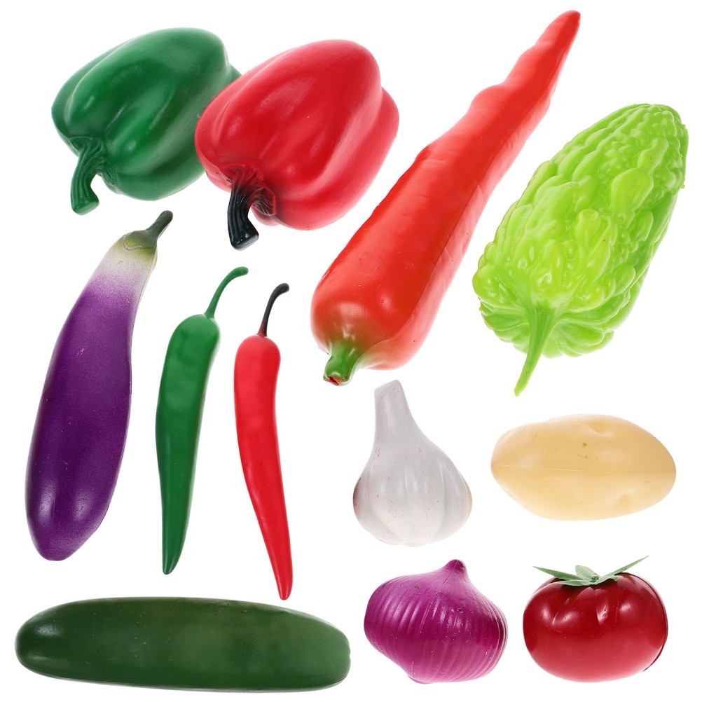 12Pcs Artificial Foam Vegetable Model Set Assorted Colors for Party Decor