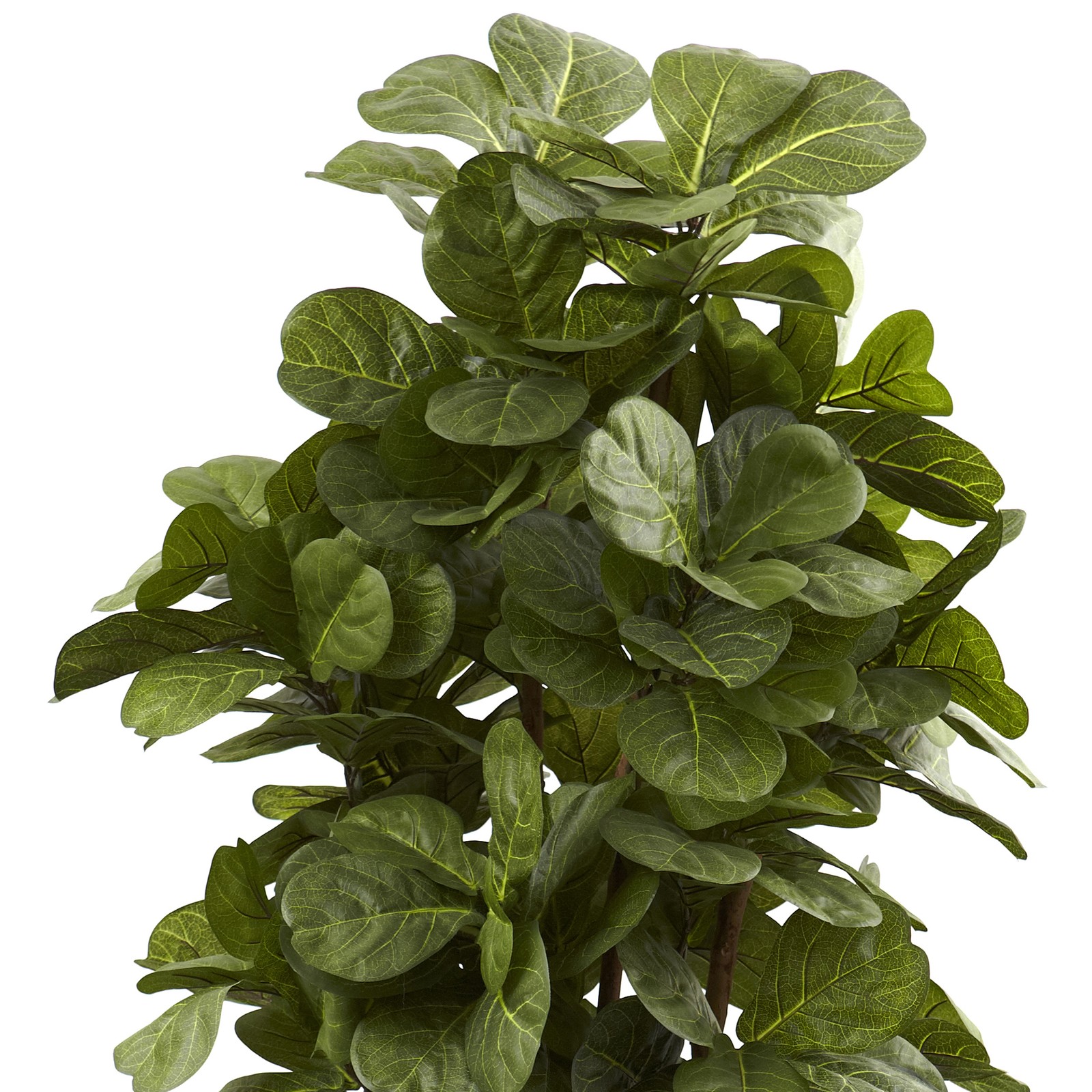 Nearly Natural 72″ Fiddle Leaf Fig Tree with Several Trunks in Green/Black