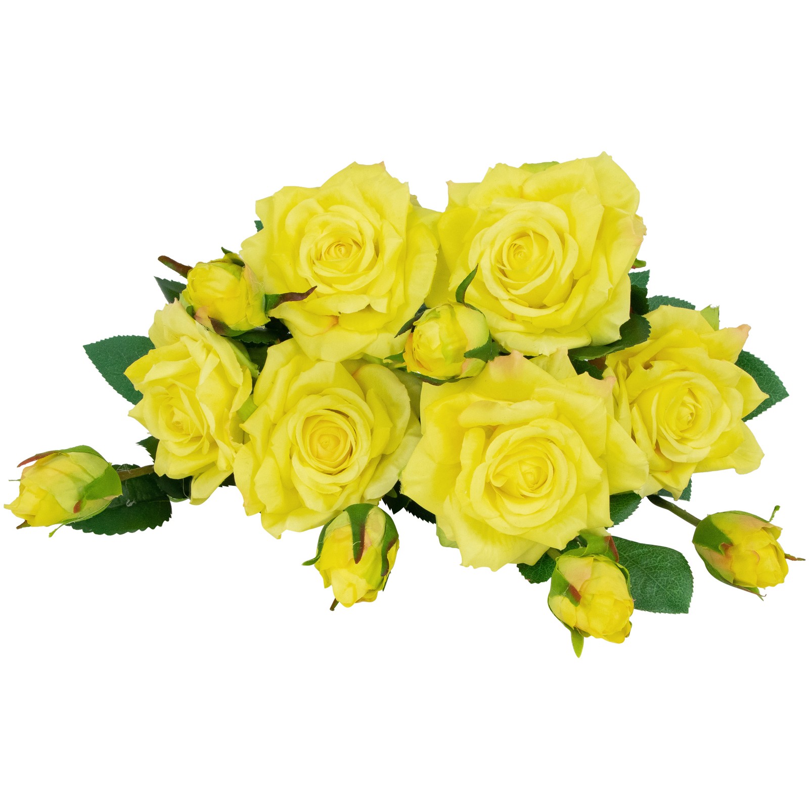 Northlight Real Touch™ Yellow Artificial Rose Stems, Set of 6 – 19″