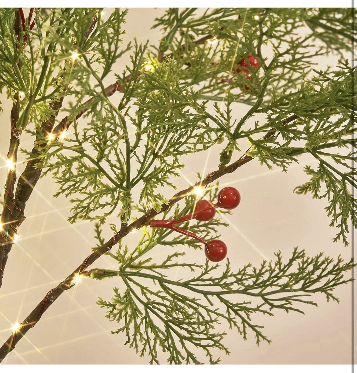 Birchlitland Lighted Brown Branches Cedar 32IN 60 LED with Timer NEW!