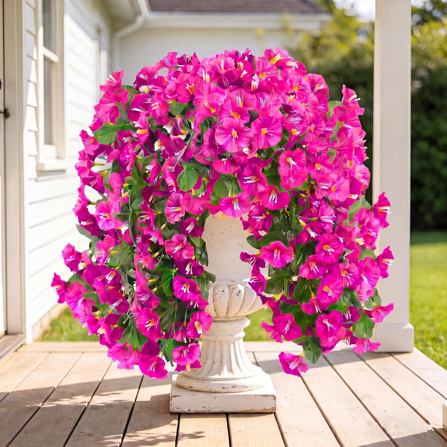 Artificial Fake Hanging Flowers Plants for Outdoor outside Spring Summer Deco…