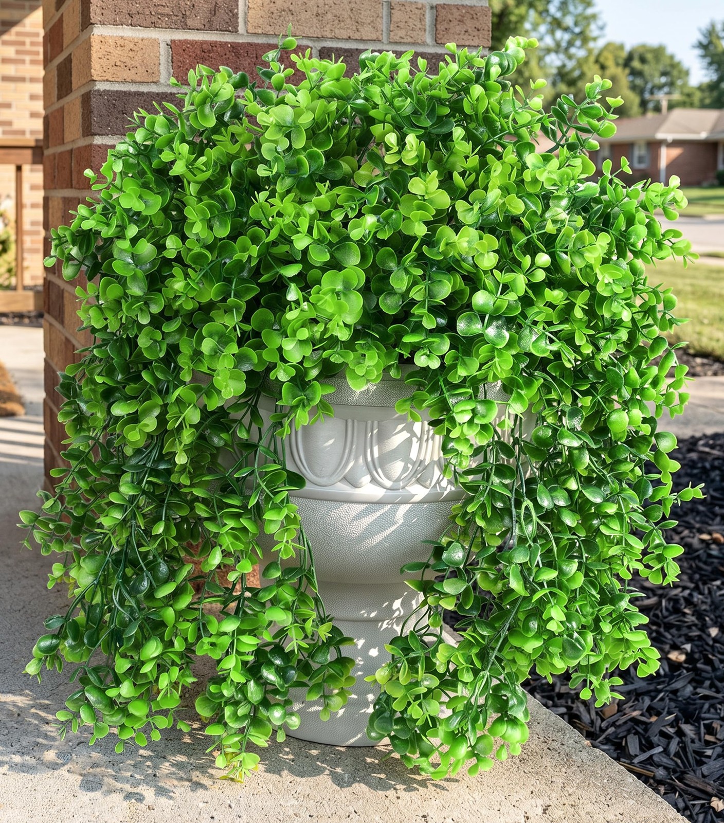 Faux Outdoor Plants Fake Hanging Plants for Outdoors Outside Decorations, 2 P…
