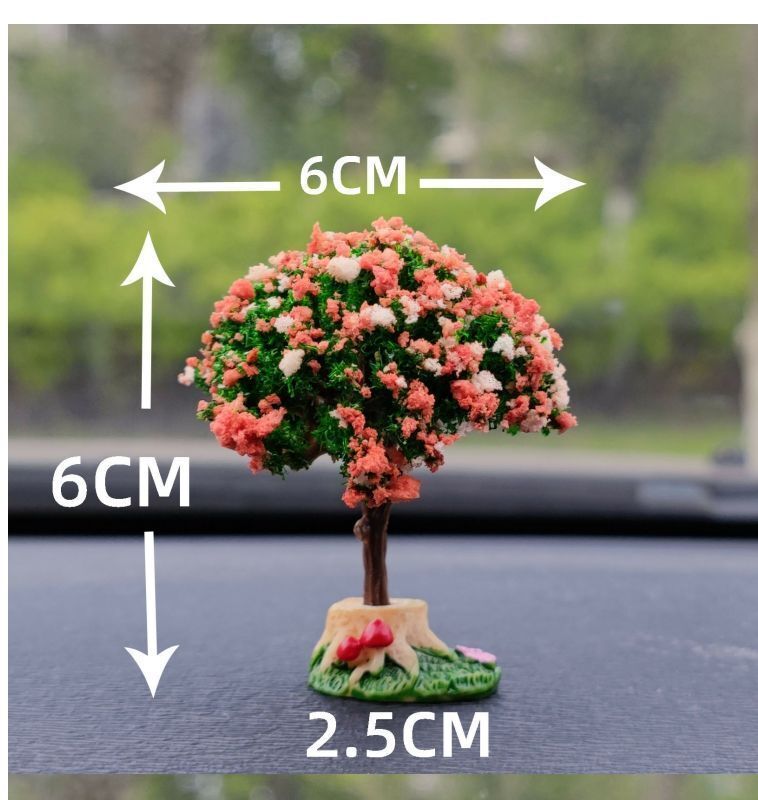 Car Decoration Simulation Flower Tree Accessories, A Variety of Mini Love Tree