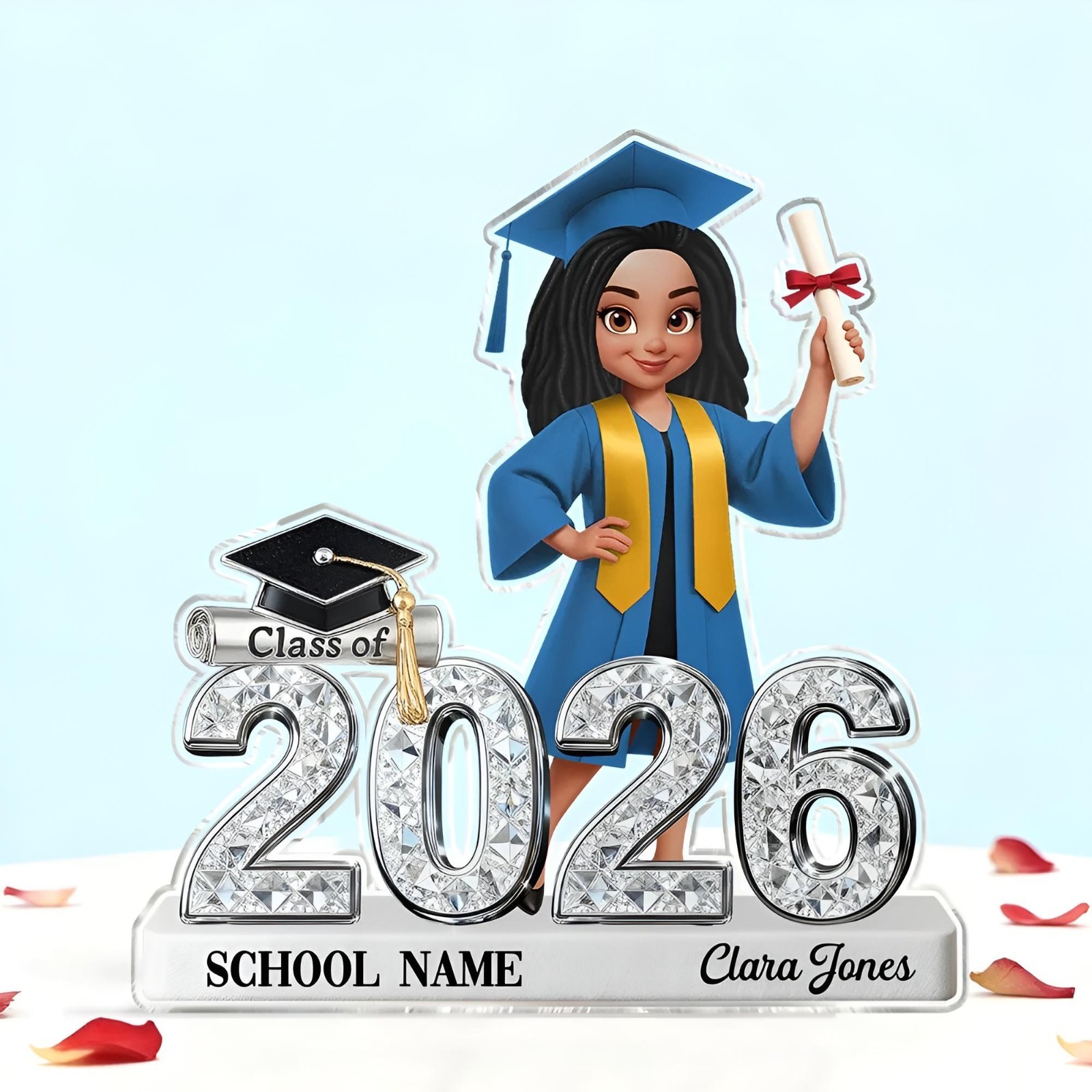 Personalized Graduation Acrylic Plaque, Class of 2026 Keepsake, Custom Senior