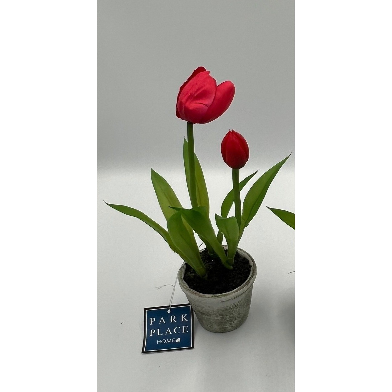 Park Place Home Artificial Red Tulip Potted Plant OS Red Brand New Faux Floral