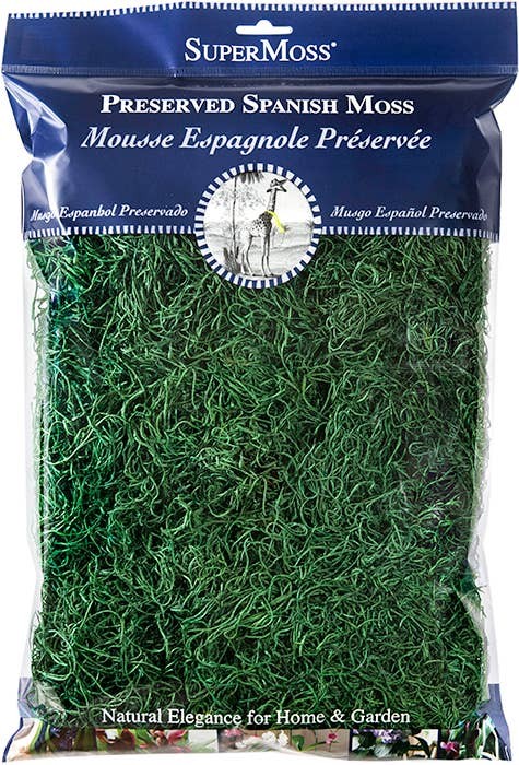 SuperMoss Preserved Spanish Moss 2oz | Hunter Green, Dusty Rose, Black