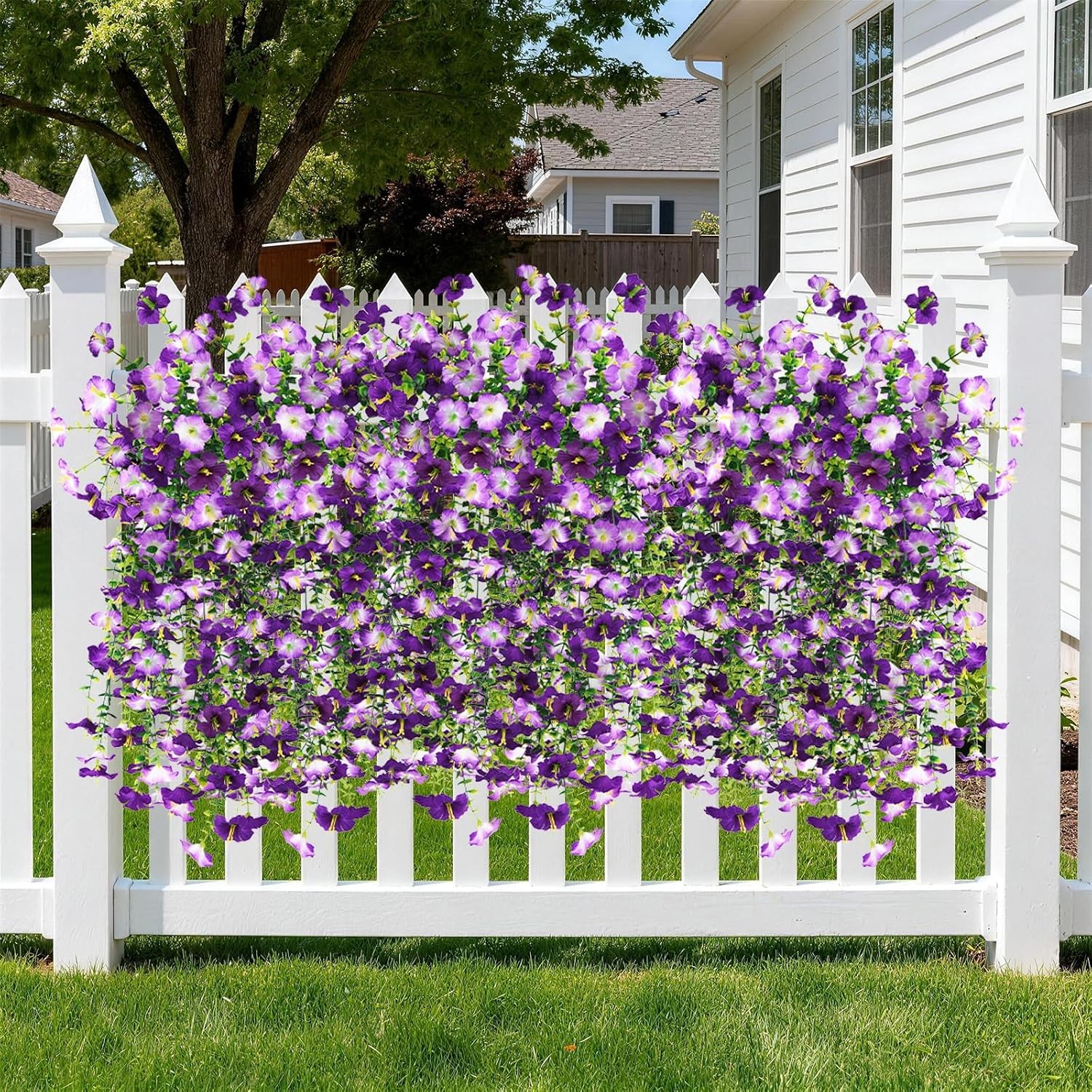 Artificial Fake Flowers Plants for Outdoor Spring Summer Decoration,2 PCS Faux S