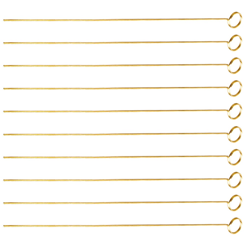 10Pcs Metal Floral Picks Gold Flower Card Holders for Cake Decoration
